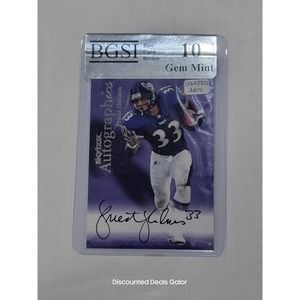 Priest Holmes 1999 Skybox Autograph On Card Auto Gem Mint 10 Baltimore Ravens